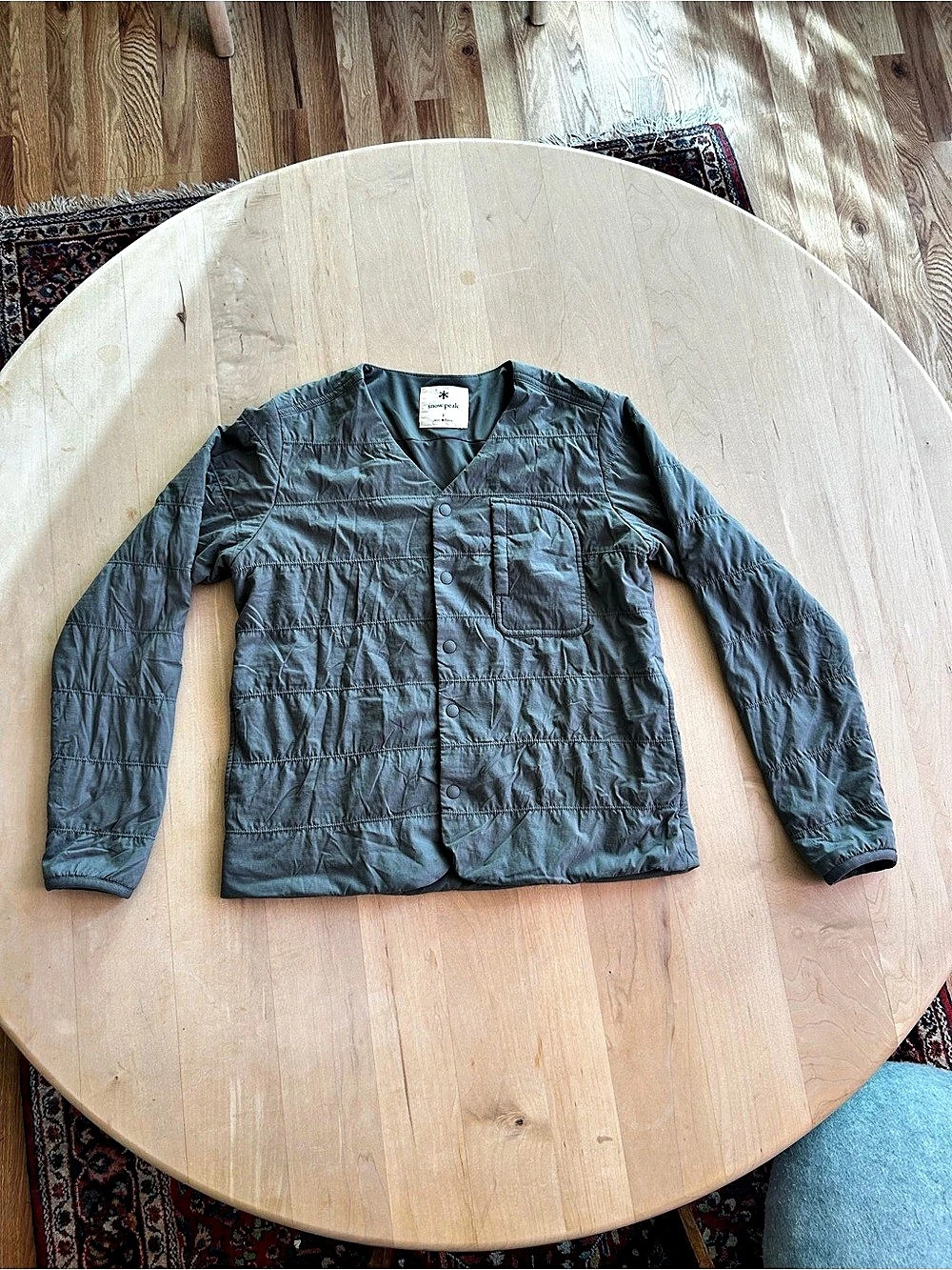 Snow Peak Quilted Utility Jacket balsam green Size 2